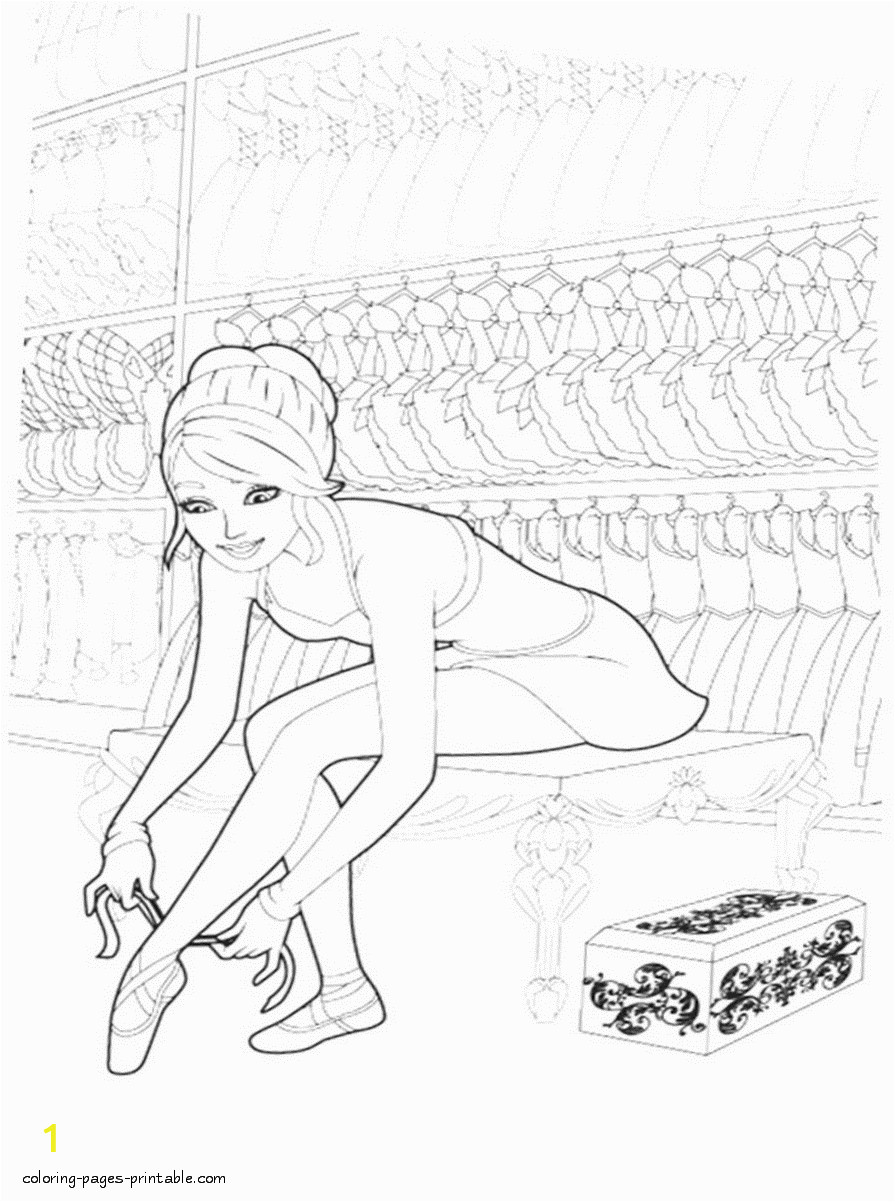 barbie pink shoes coloring pages 15