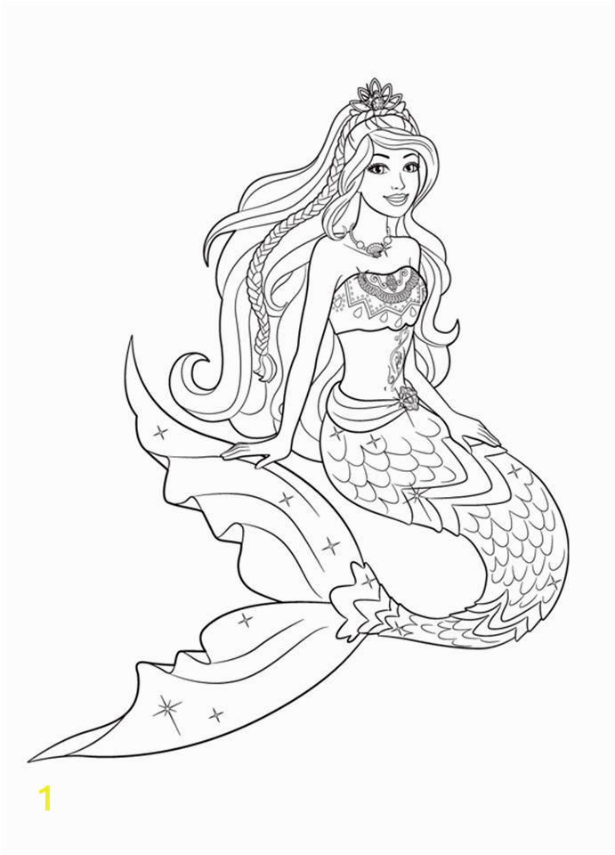 barbie mermaid coloring pages