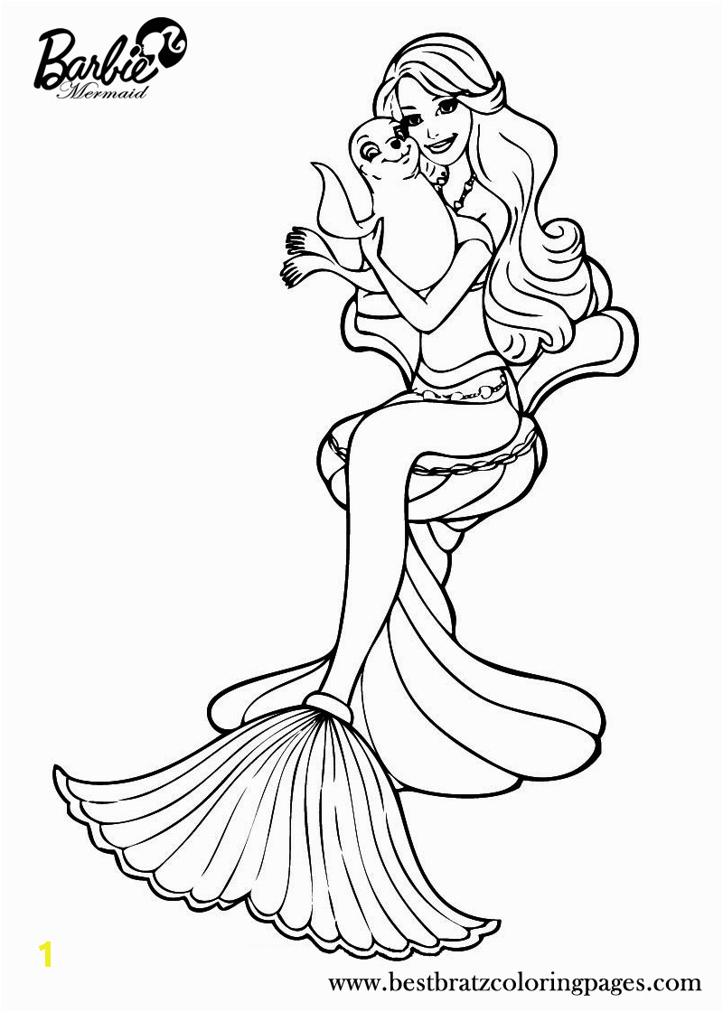 Barbie Mermaid Coloring Pages for Kids Printable Barbie Mermaid Coloring Pages for Kids
