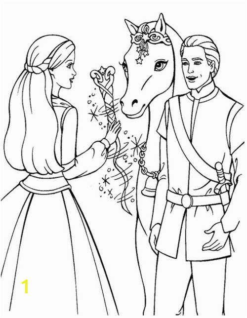 8 printable barbie princess coloring