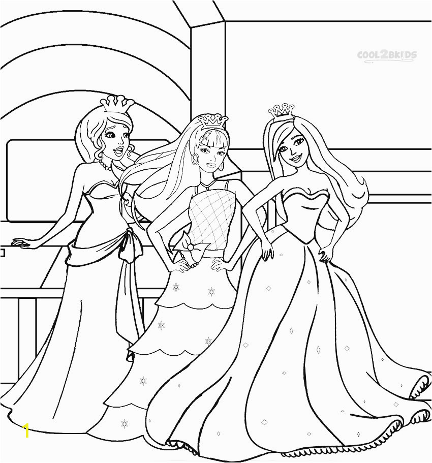 barbie princess coloring pages