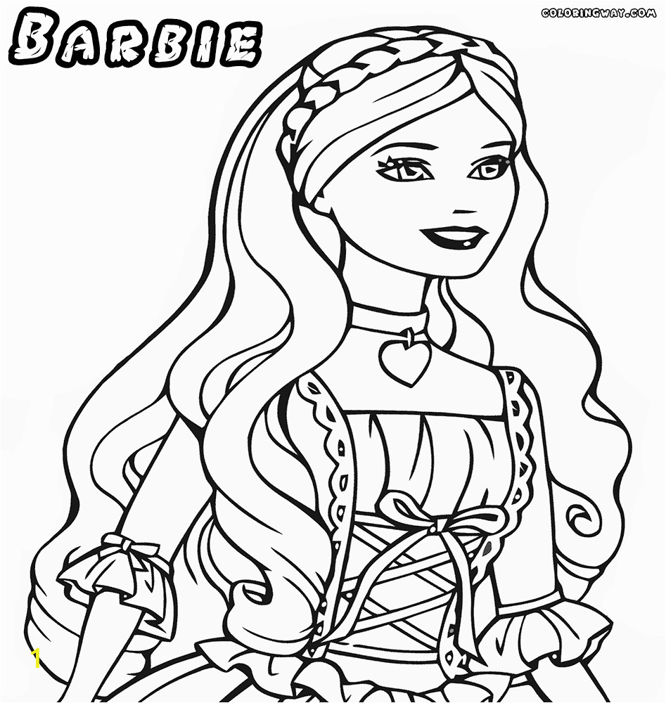 barbie princess coloring pages