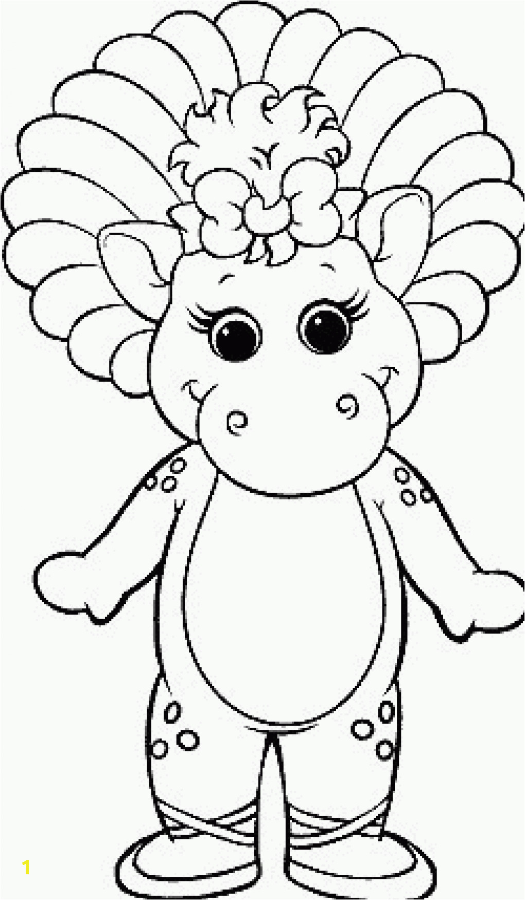 barney coloring pages idea
