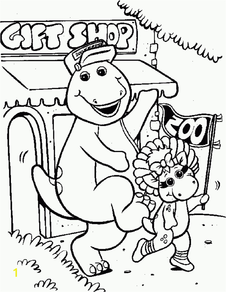online coloring pages of barney and friends for kids
