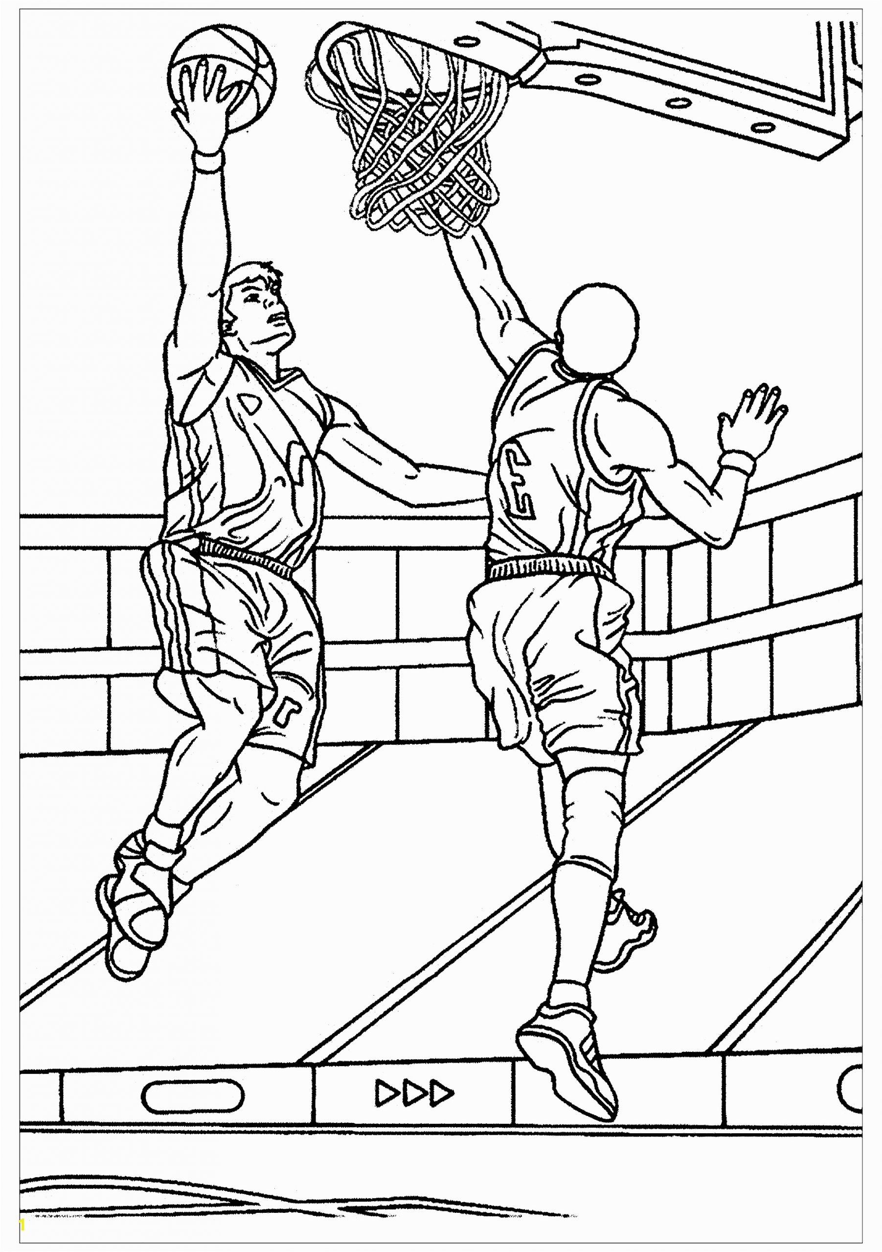 Basketball Coloring Pages for Kids Printable Basketball to Color for Children Basketball Kids