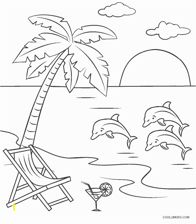 beach coloring pages