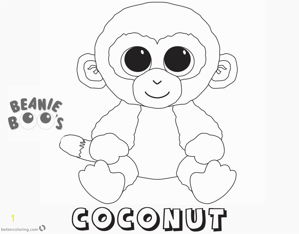 beanie boo coloring pages coconut