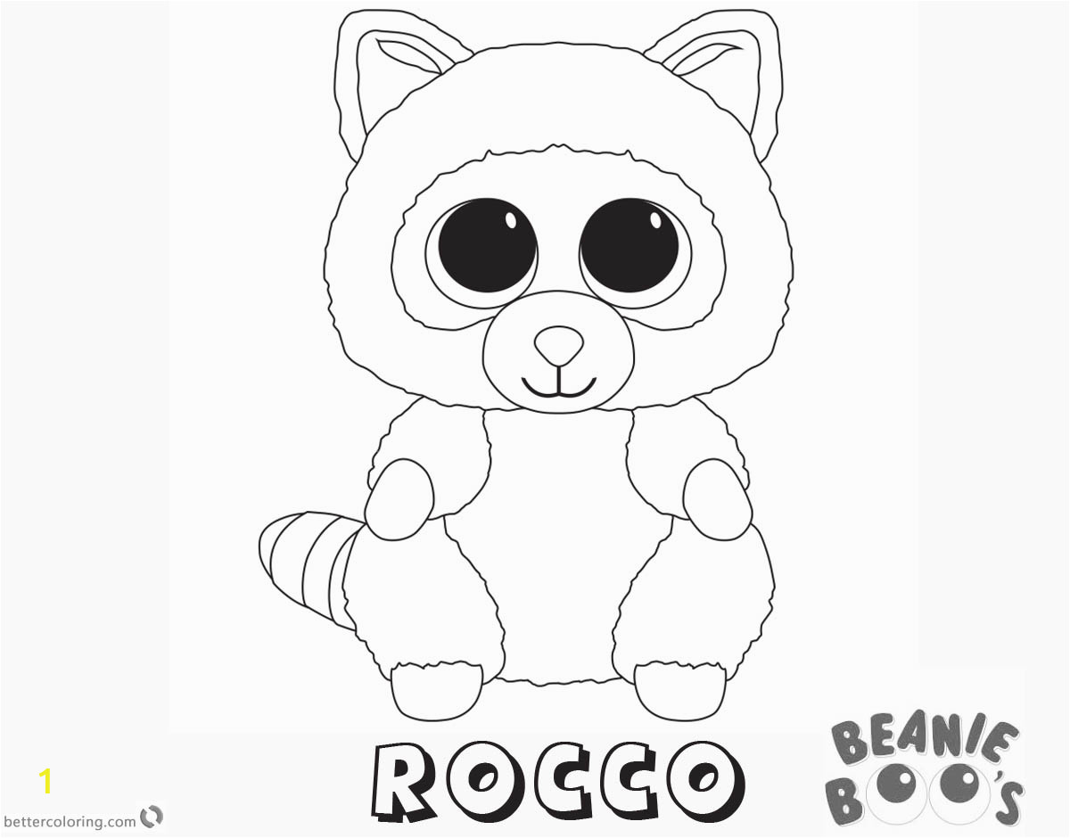 beanie boo coloring pages rocco