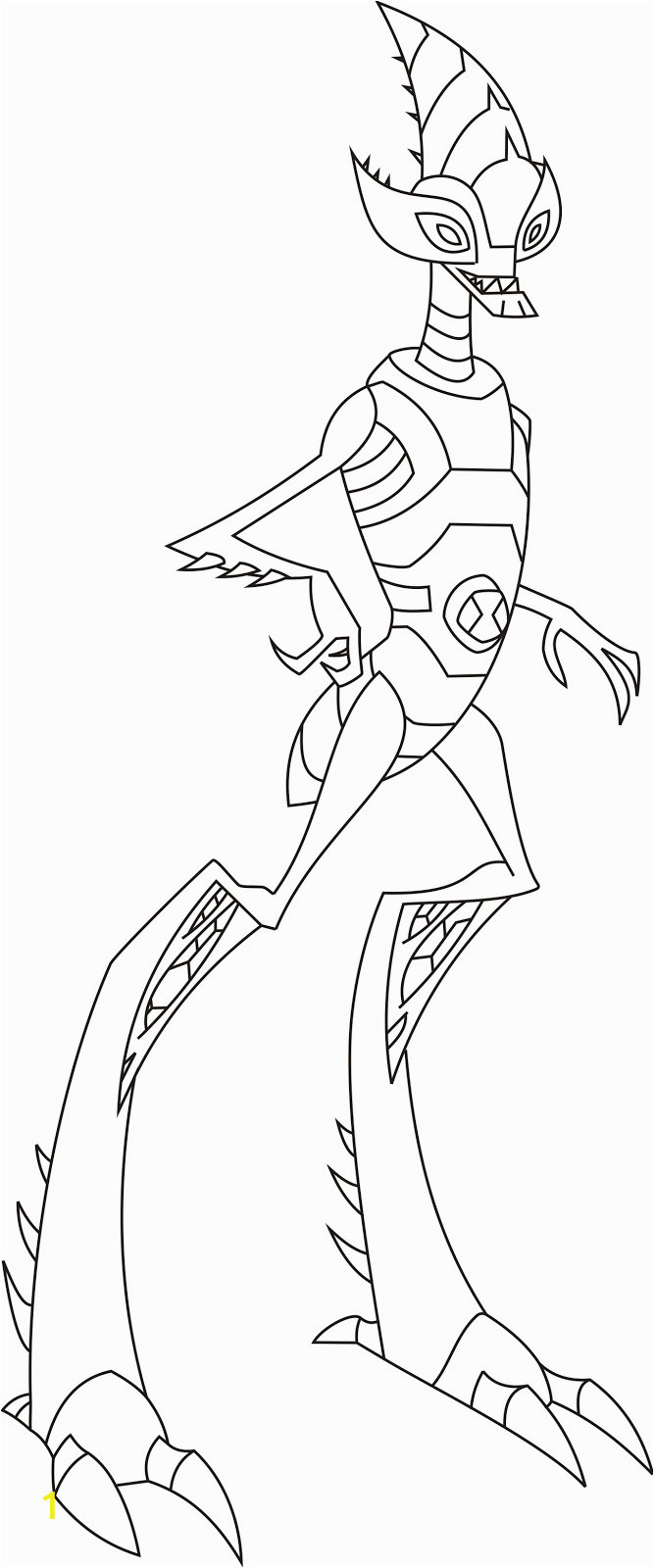 Ben 10 Omniverse Aliens Coloring Pages Ben 10 Omniverse Crash Hopper Free Colouring Pages