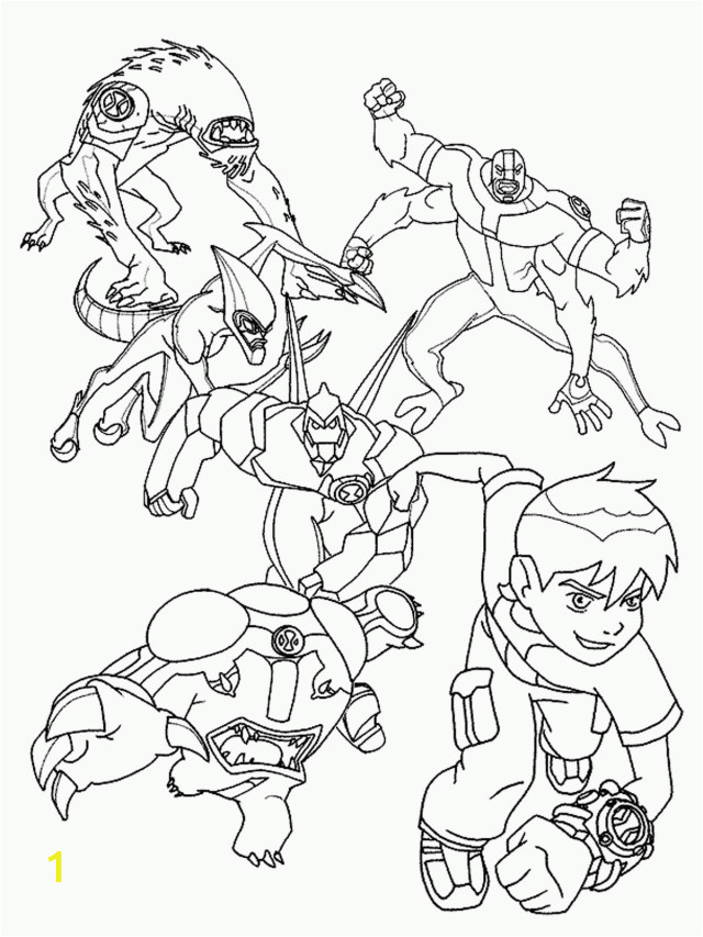 ben 10 ultimate alien coloring pages