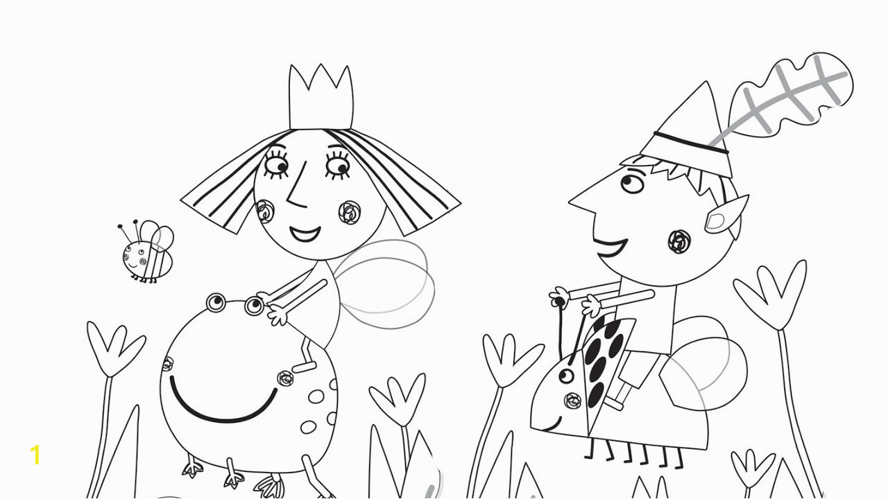 ben and holly coloring pages