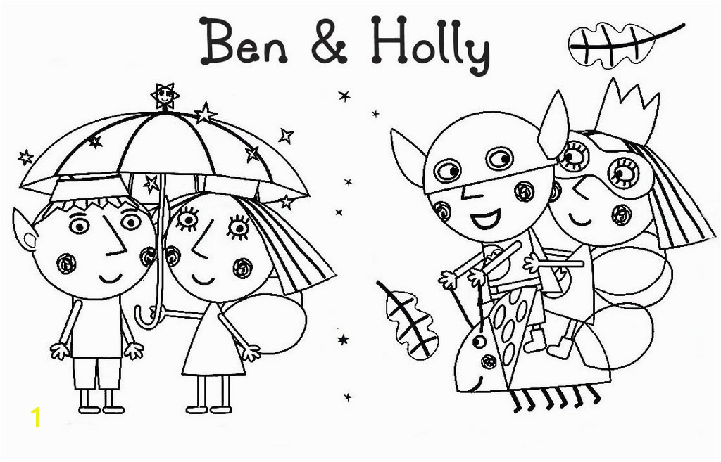 16 cute ben and holly coloring pages for kids