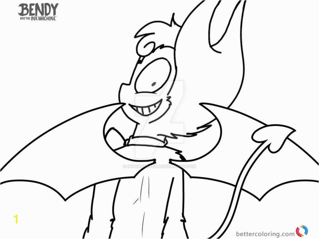 bendy and the ink machine coloring pages demonic bendy lineart