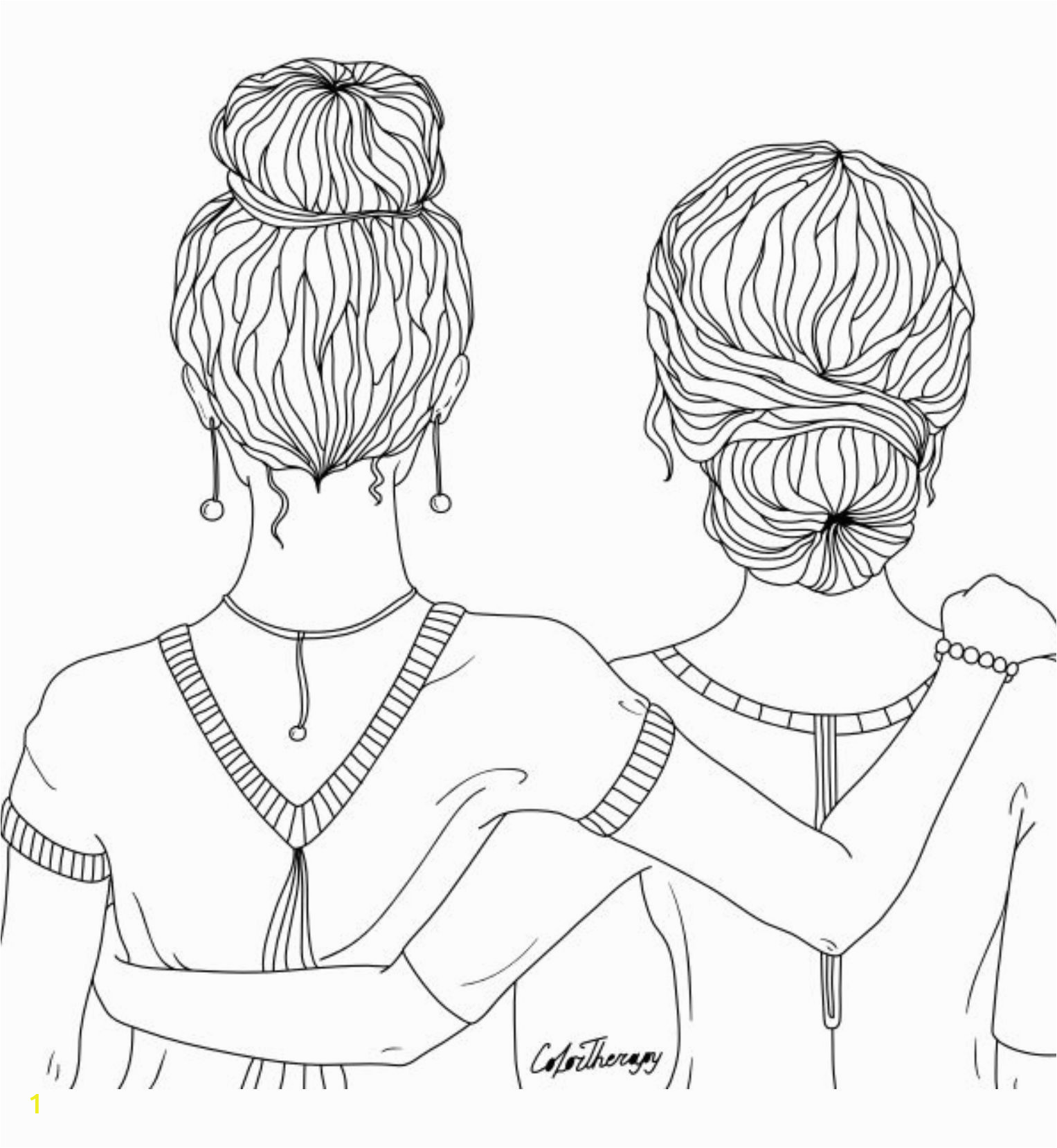 Best Friend Coloring Pages for Teenage Girls Best Friends Coloring Page Coloring