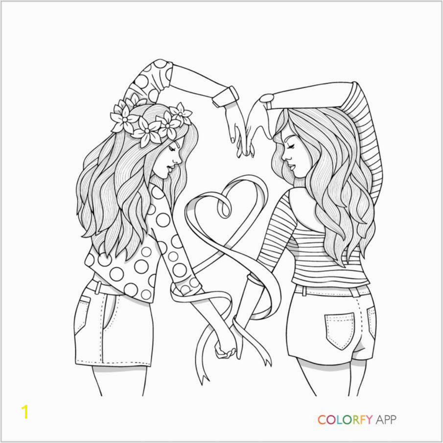 Best Friend Coloring Pages for Teenage Girls the Best Best Friend Coloring Pages for Girls In 2020
