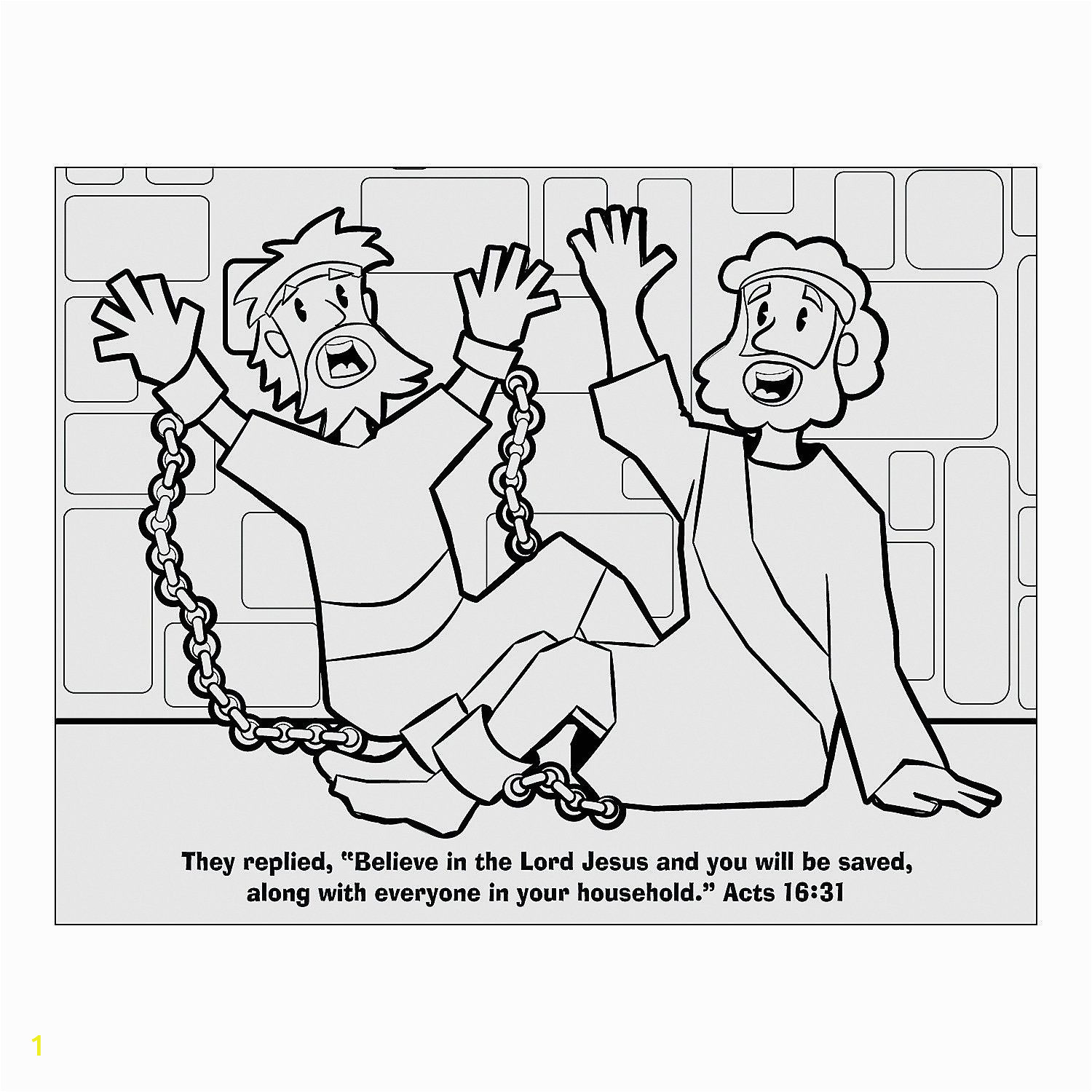 Bible Coloring Pages Paul and Silas Paul and Silas Coloring Page