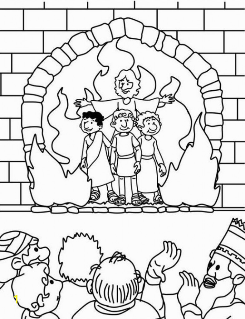 shadrach meshach and abednego coloring page