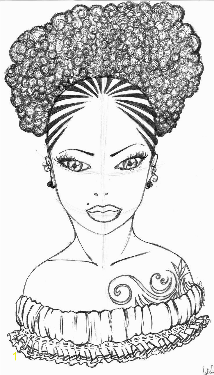 coloring pages black girls