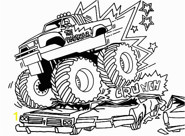 blue thunder monster jam coloring pages 2