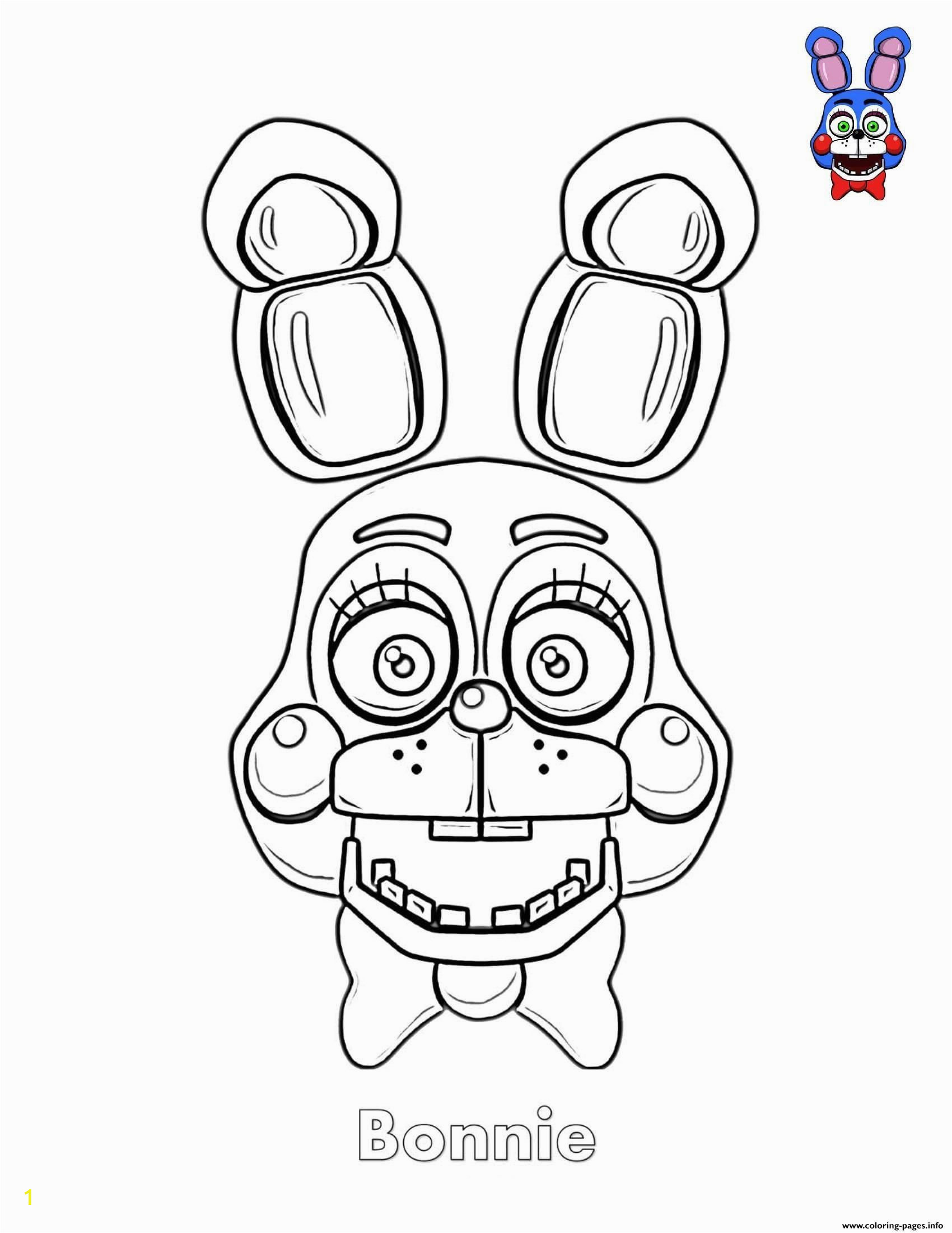 Bonnie Five Nights at Freddy S Coloring Pages Five Nights at Freddys Coloring Pages Awesome Print Bonnie