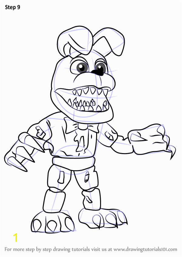 Bonnie Five Nights at Freddy S Coloring Pages Learn How to Draw Nightmare Bonnie From Five Nights at
