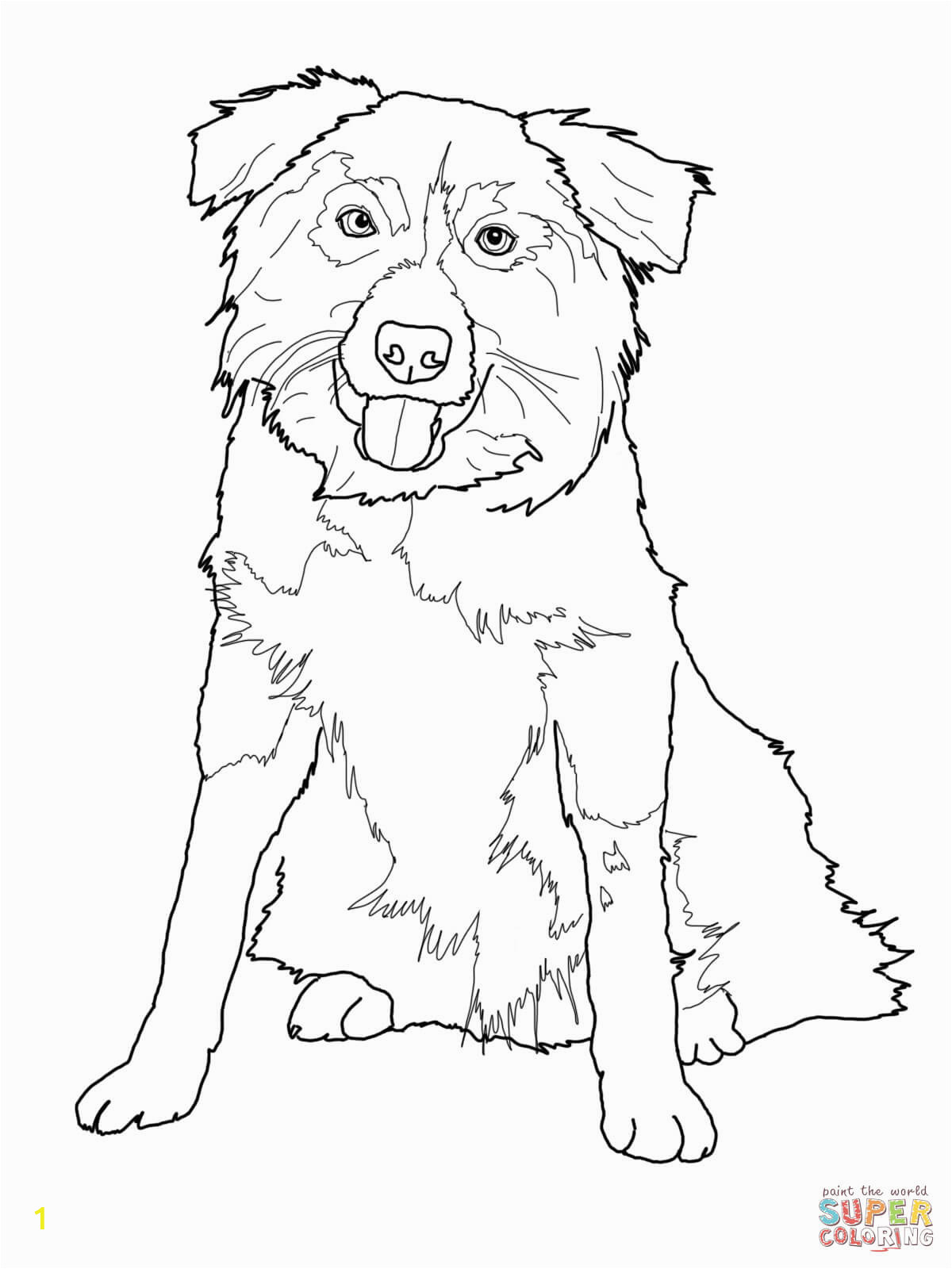Border Collie Coloring Pages to Print Border Collie Coloring Page