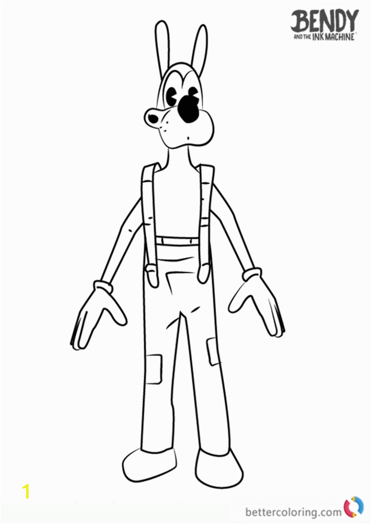 Boris Bendy and the Ink Machine Coloring Pages Bendy and the Ink Machine Coloring Pages Of Boris Free