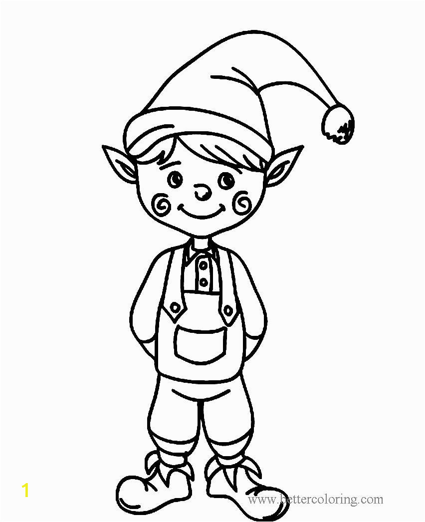 Boy Elf On the Shelf Coloring Pages Boy From Elf the Shelf Coloring Pages Free Printable