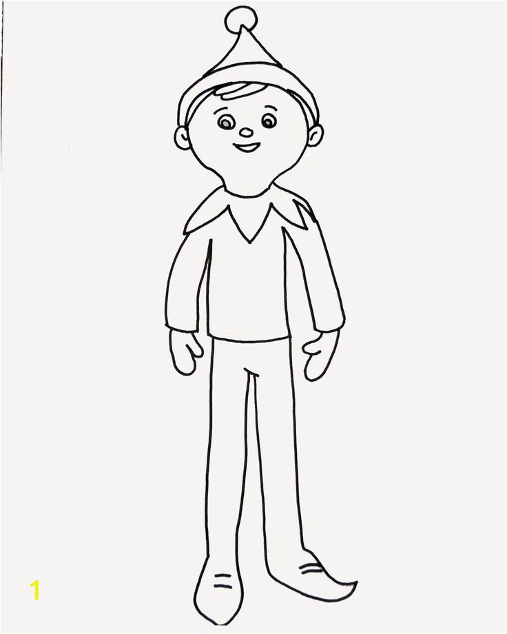 cute elf coloring pages