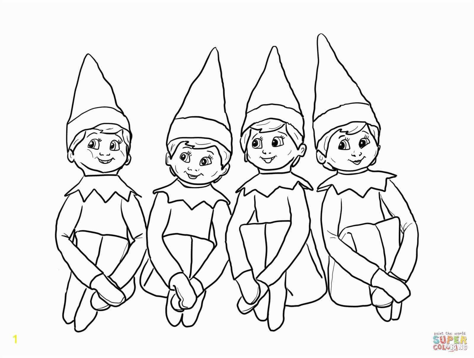 printable girl elf on the shelf coloring pages