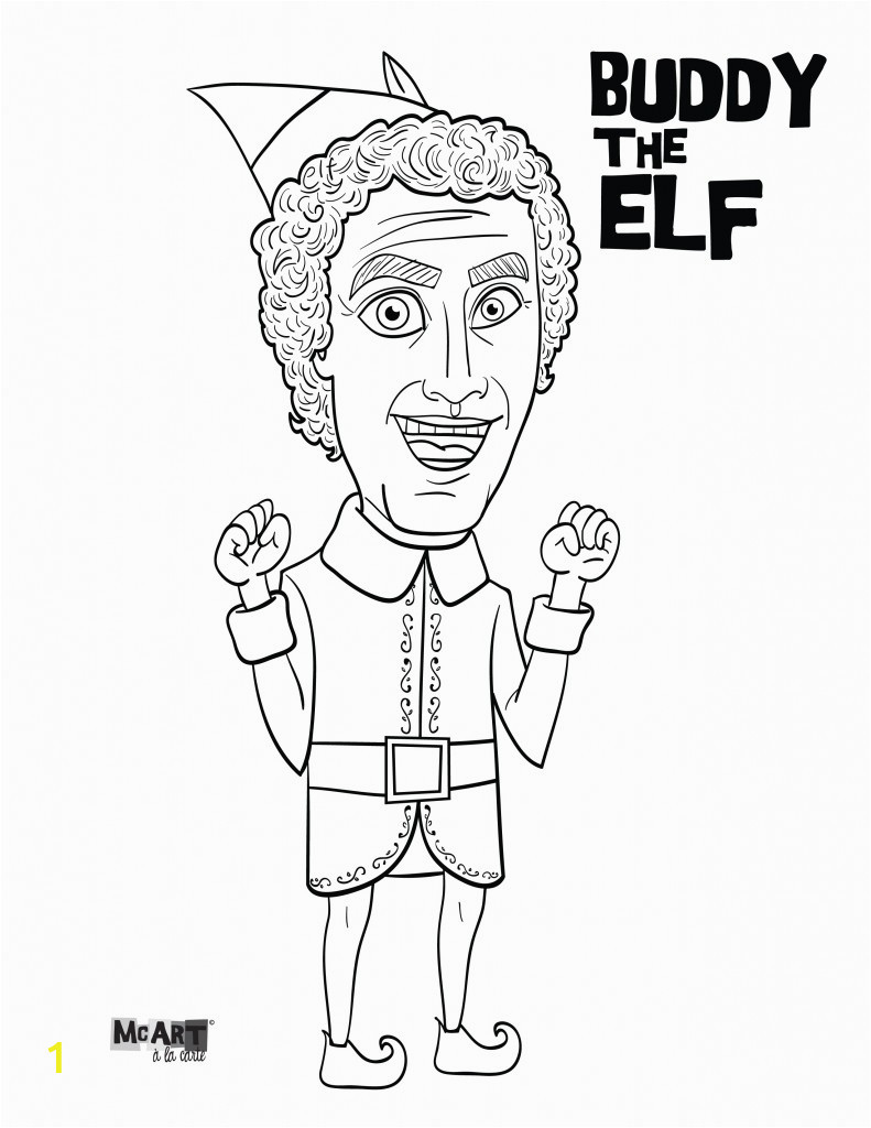Buddy the Elf Movie Coloring Pages Zooey Deschanel