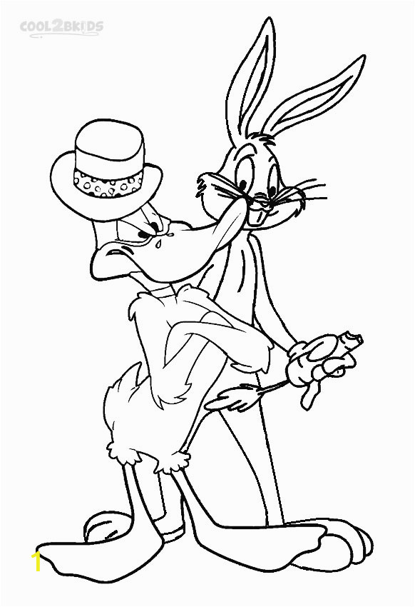 Bugs Bunny and Daffy Duck Coloring Pages Printable Bugs Bunny Coloring Pages for Kids