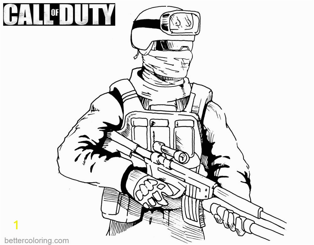 Call Of Duty Printable Coloring Pages Call Of Duty Coloring Pages Drawing by Danboy0812 Free