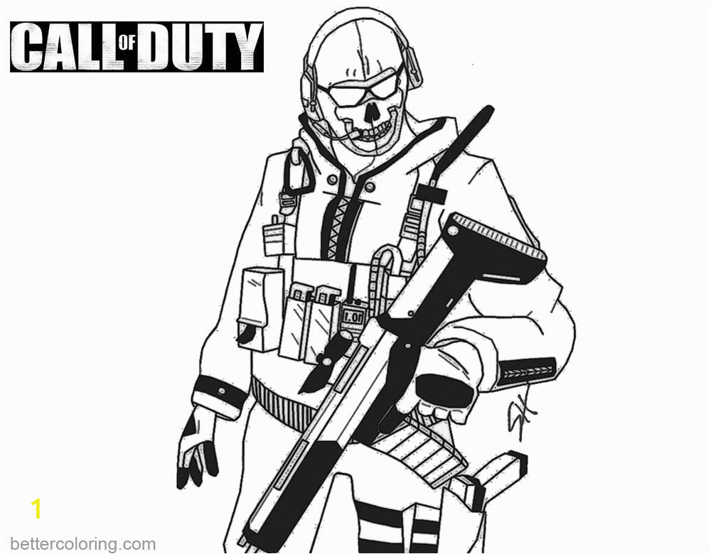 call of duty coloring pages ghost