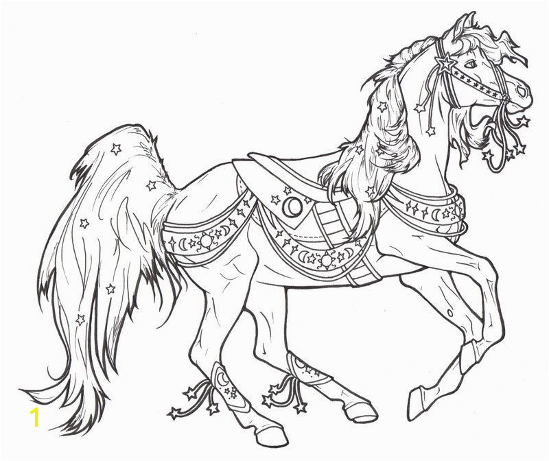 carousel horse coloring pages to print