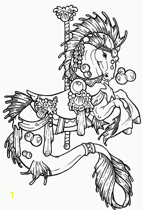 carousel horse coloring pages to print
