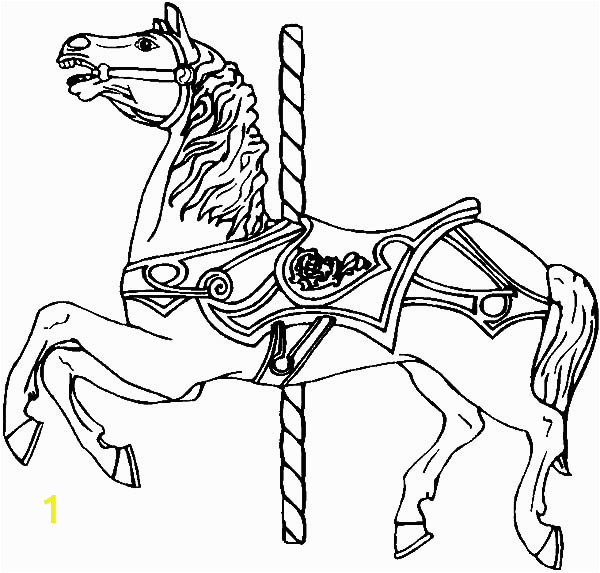 strong carousel horse coloring pages 2
