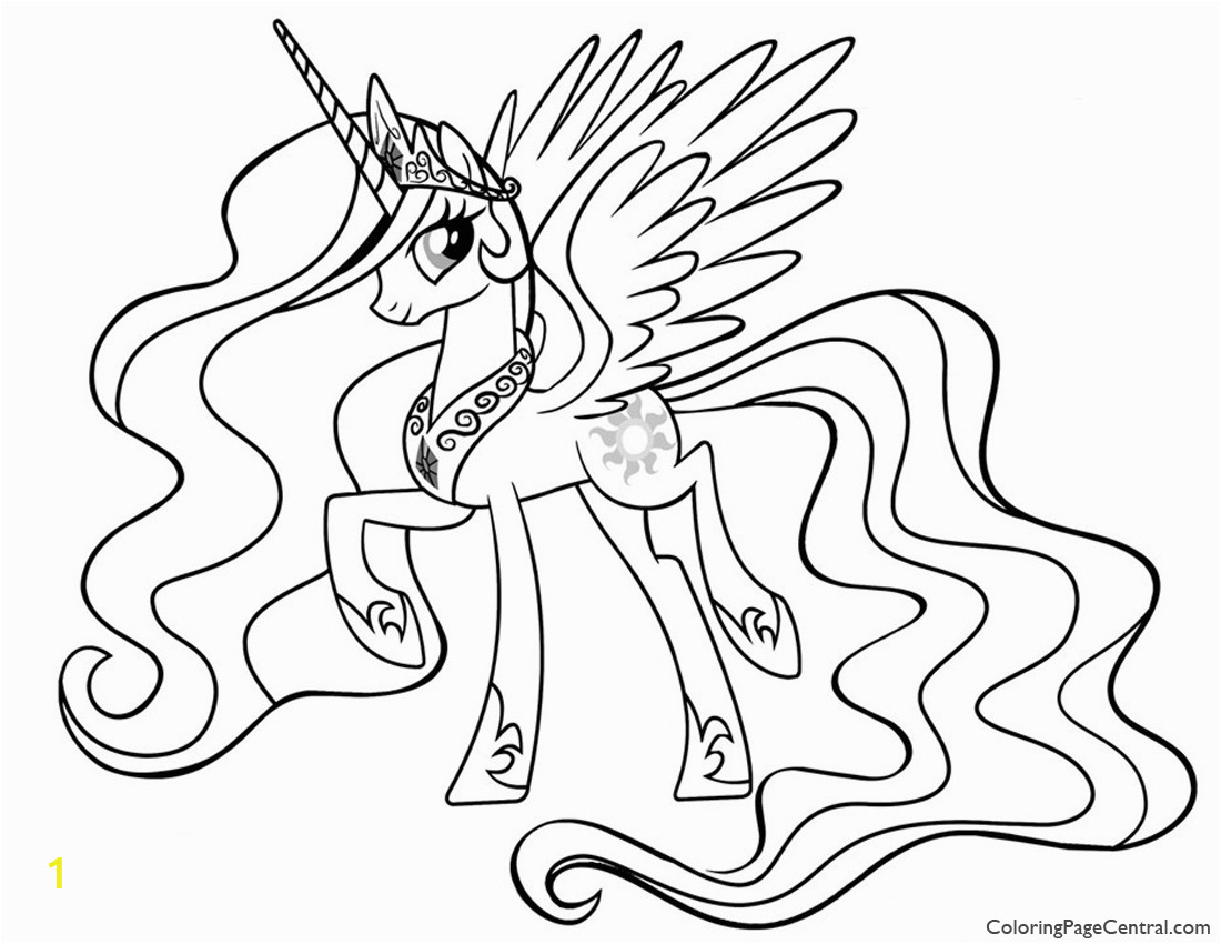 Celestia My Little Pony Coloring Pages My Little Pony Princess Celestia 01 Coloring Page