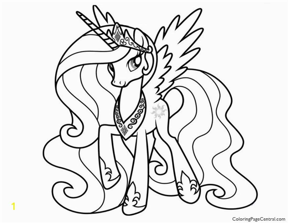 Celestia My Little Pony Coloring Pages My Little Pony Princess Celestia 02 Coloring Page