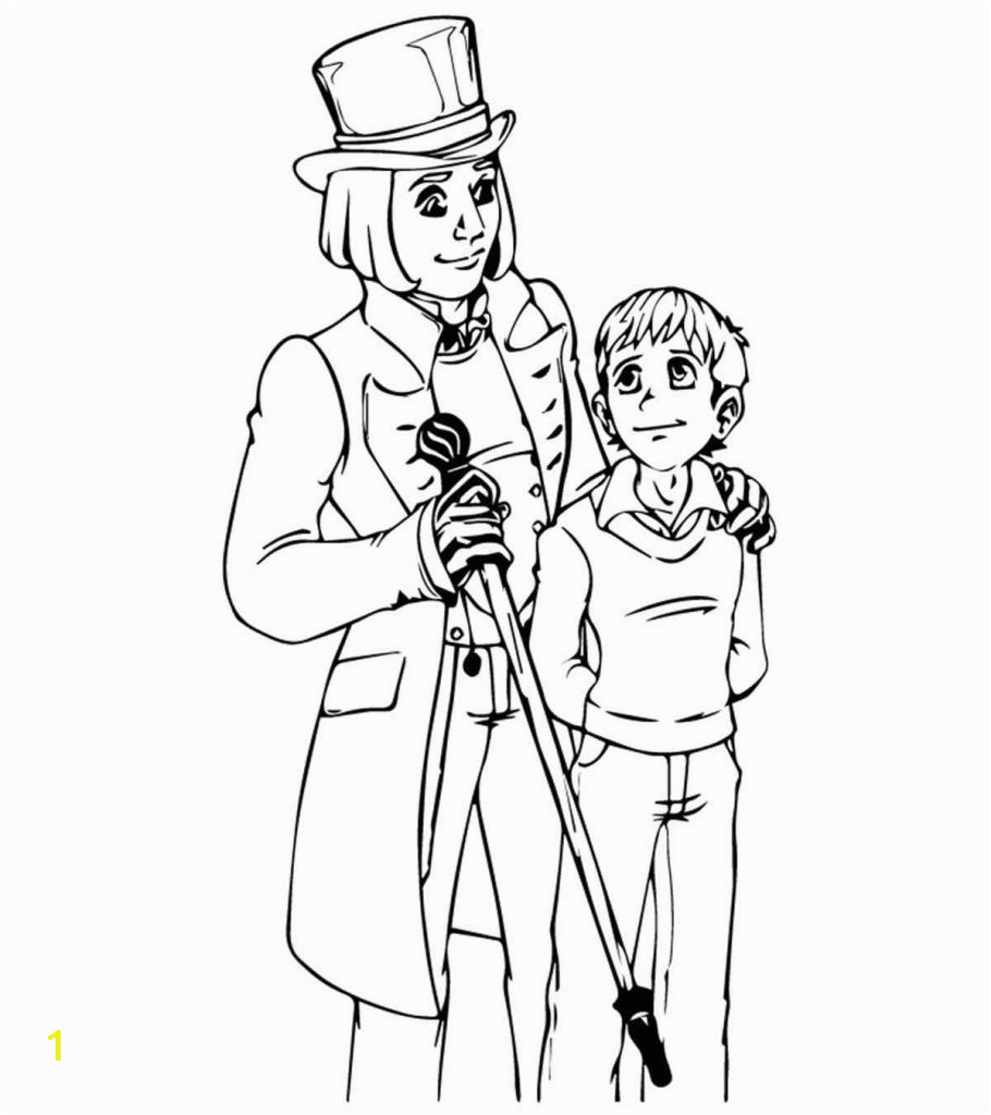 charlie and the chocolate factory coloring pages