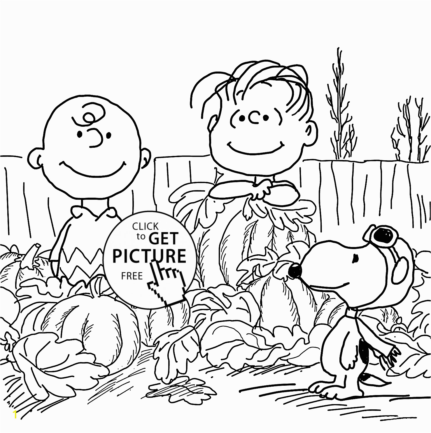 happy charlie brown and pumpkins coloring pages for kids printable free cartoons