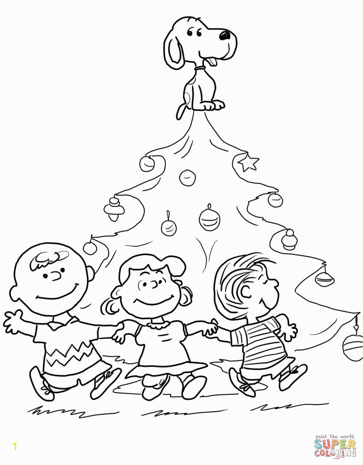 Charlie Brown Christmas Tree Coloring Page Charlie Brown Christmas Tree Coloring Page