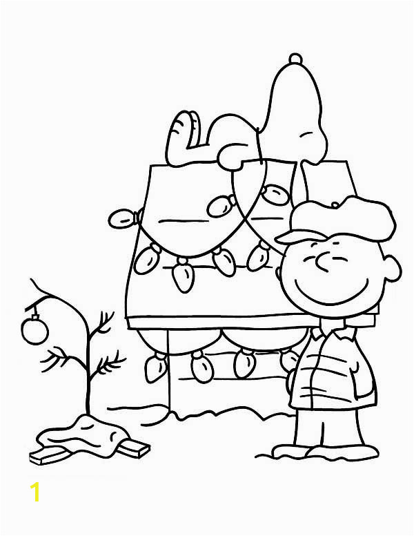Charlie Brown Christmas Tree Coloring Page Free Printable Charlie Brown Christmas Coloring Pages for