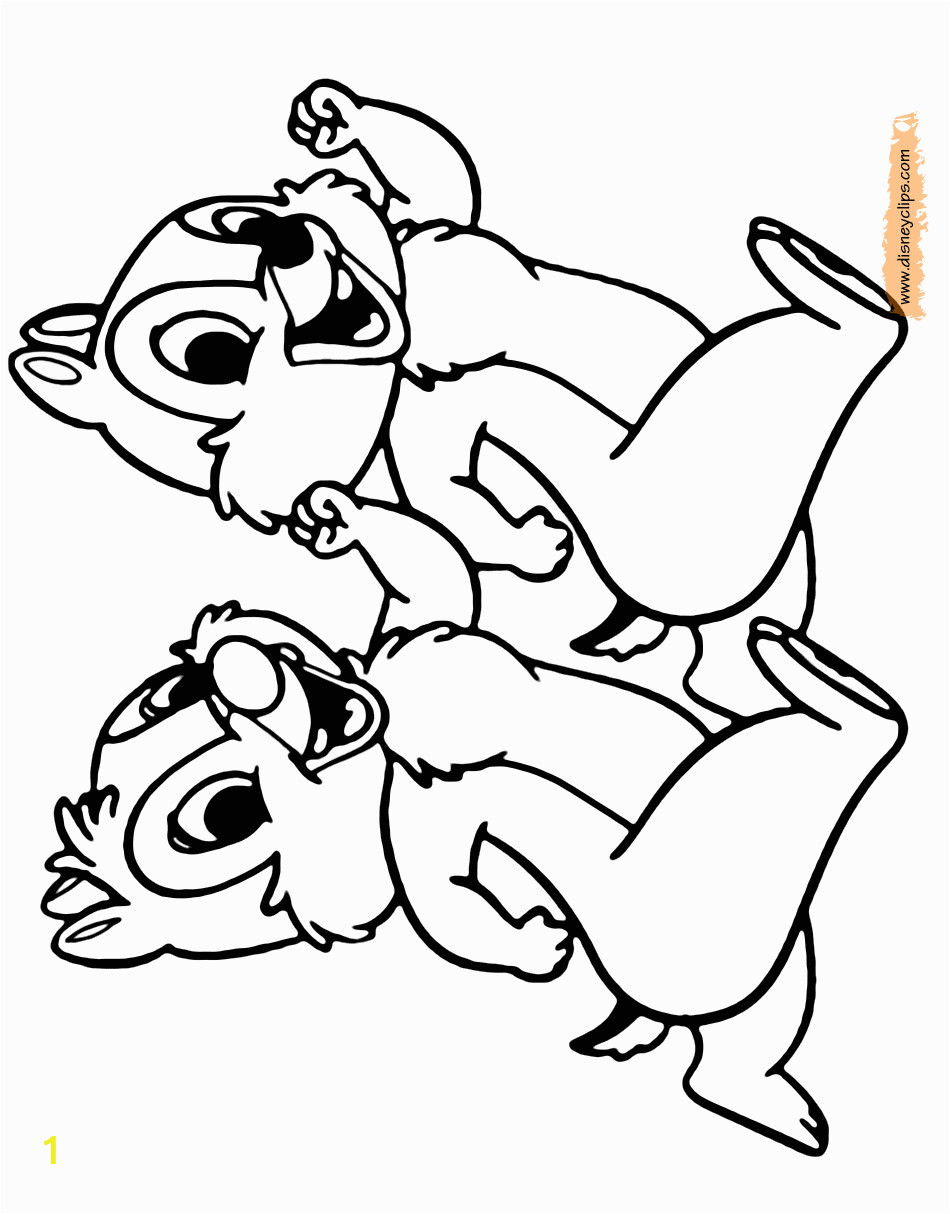 chip and dale christmas coloring pages