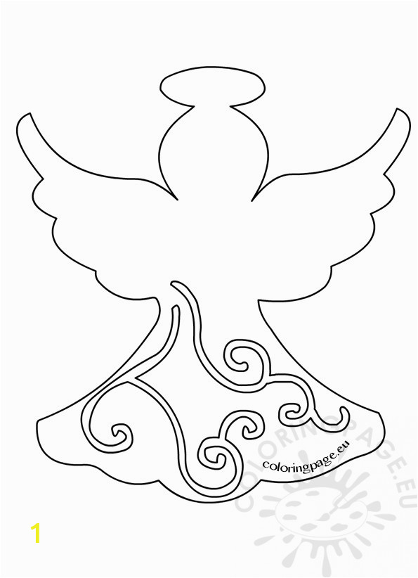 Christmas Angel ornaments Coloring Pages Printable Christmas Angel ornament Template – Coloring Page