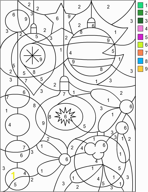 christmas color by number