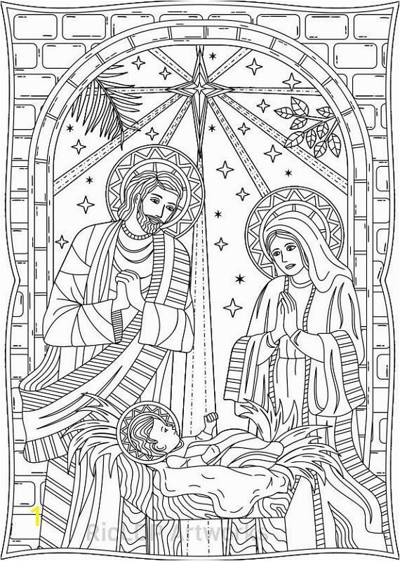printable nativity coloring pages for adults