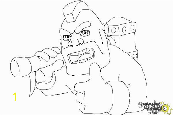 Clash Of Clans Coloring Pages Hog Rider How to Draw Clash Clans Hog Rider