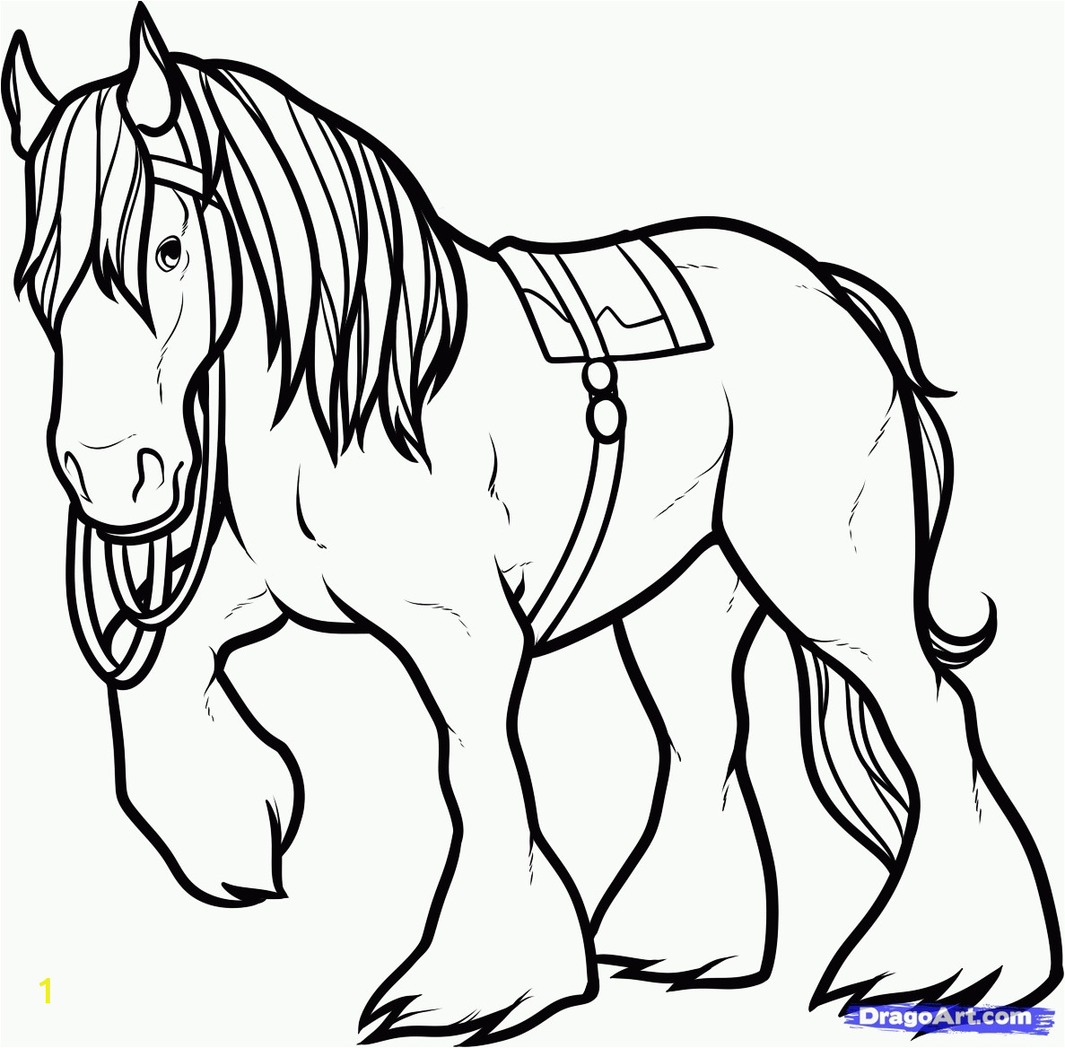 clydesdale horse coloring pages