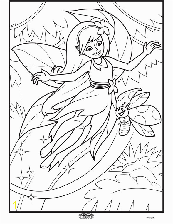 color alive enchanted forest coloring page